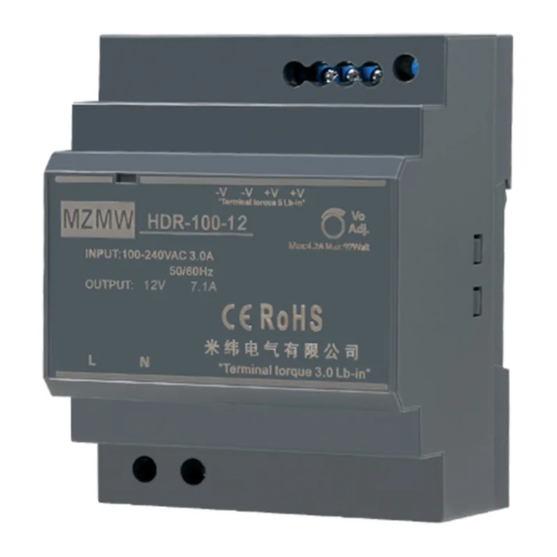 HDR-100 100W DIN Rail Switching Power Supply