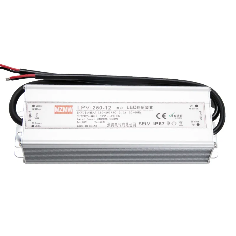 LPV-250 250W IP67 Waterproof LED Driver