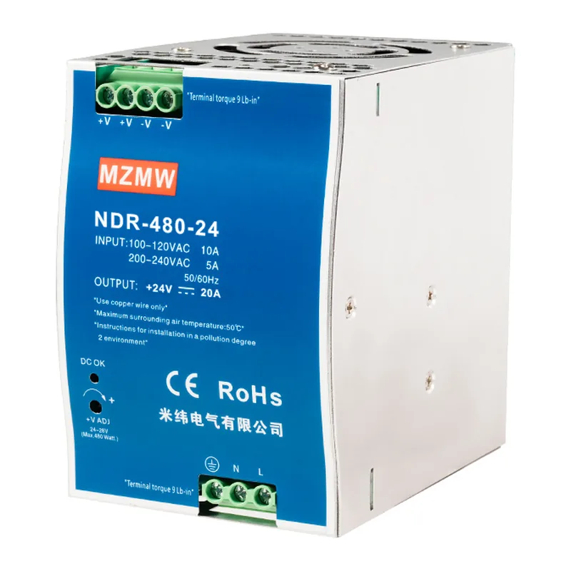 NDR-480 480W DIN Rail Switching Power Supply